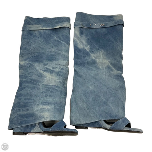 Boots Knee Heels By Azalea Wang In Blue, Size: 8