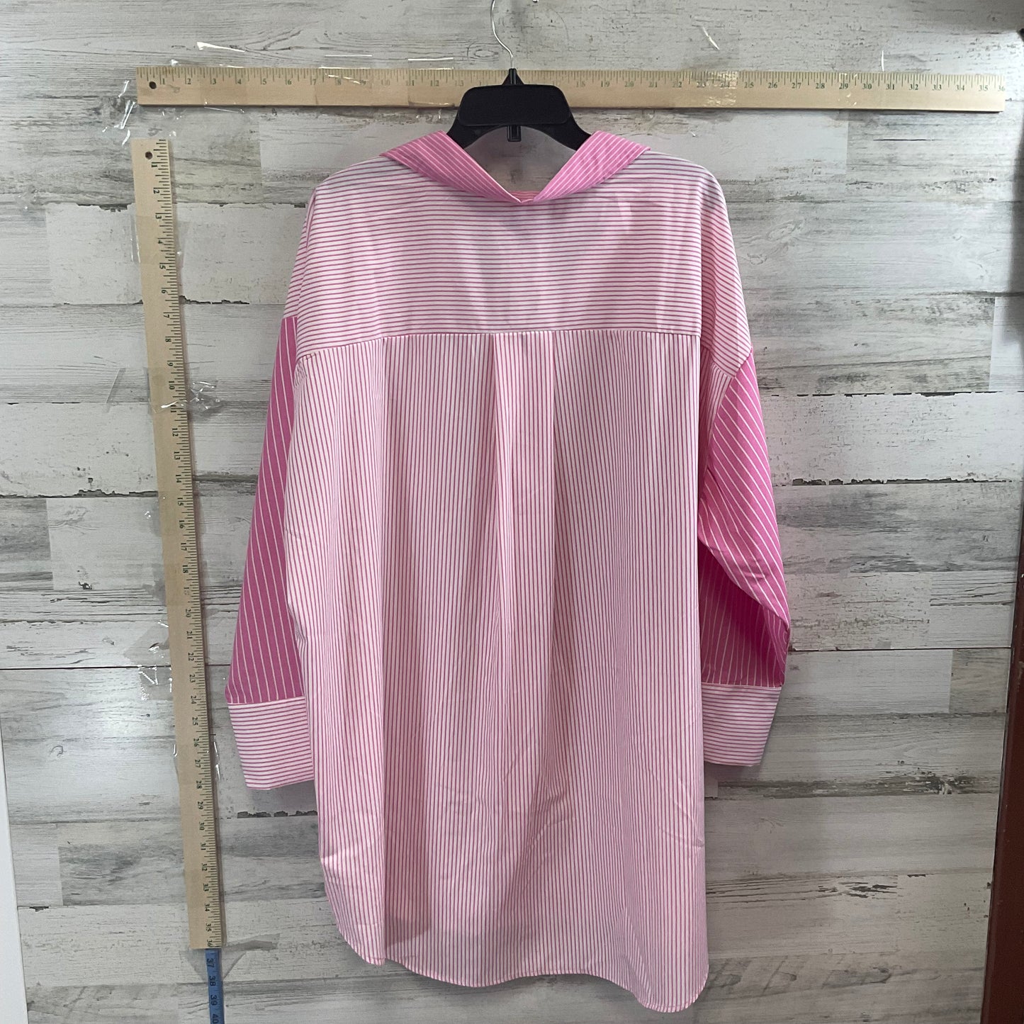 Pink & White Blouse Long Sleeve JOLIE & JOY, Size 3x