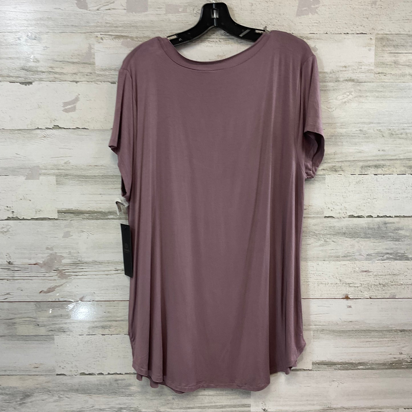 Top Short Sleeve Basic By Mono B In Mauve, Size: 2x