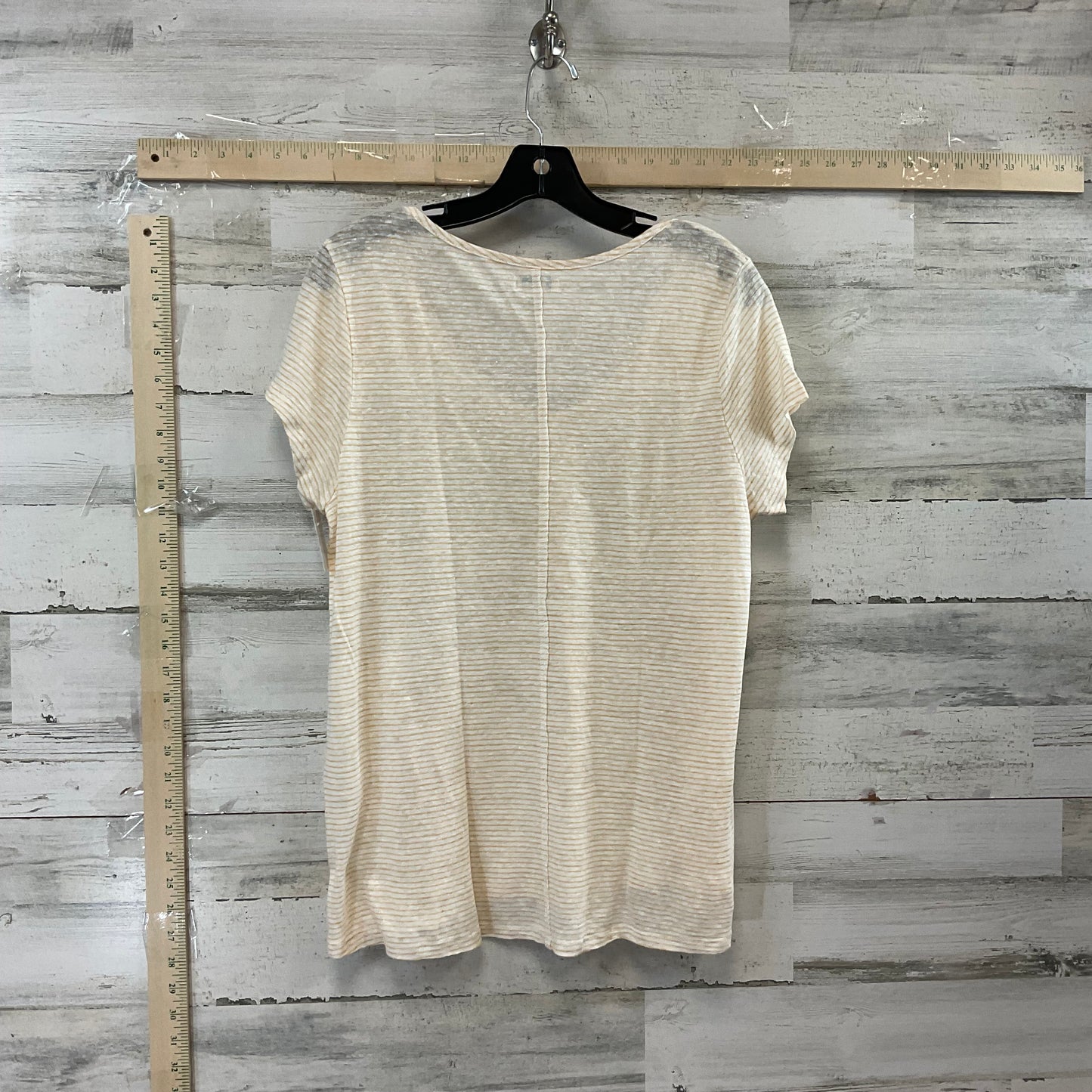 Brown & Cream Top Short Sleeve Sundance, Size M