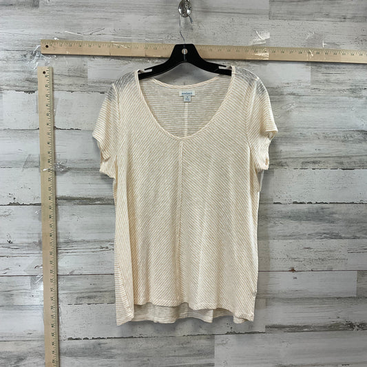 Brown & Cream Top Short Sleeve Sundance, Size M