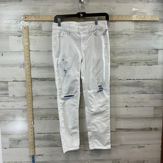 White Denim Jeans Straight White House Black Market, Size 0