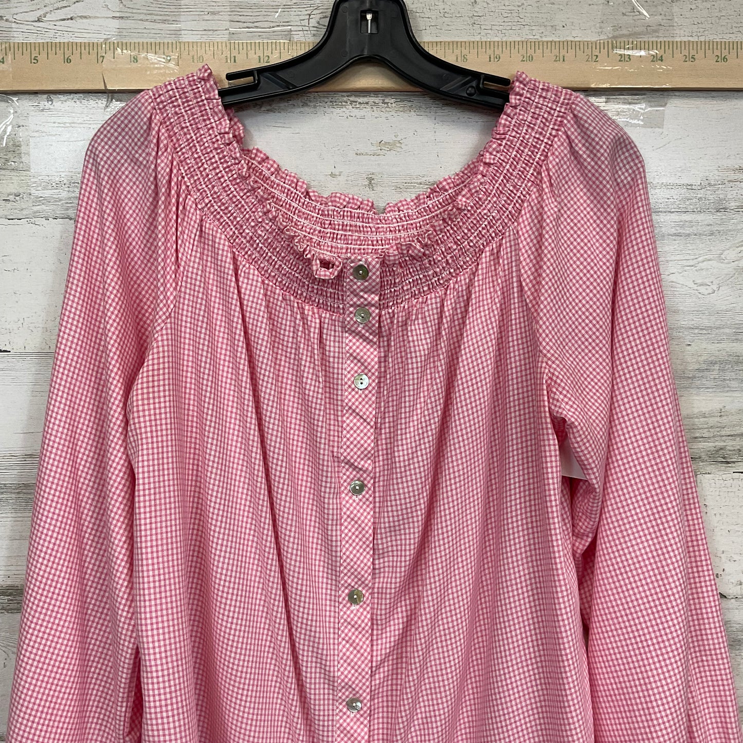 Top Long Sleeve By Bloomfield In Pink & White, Size: Xl