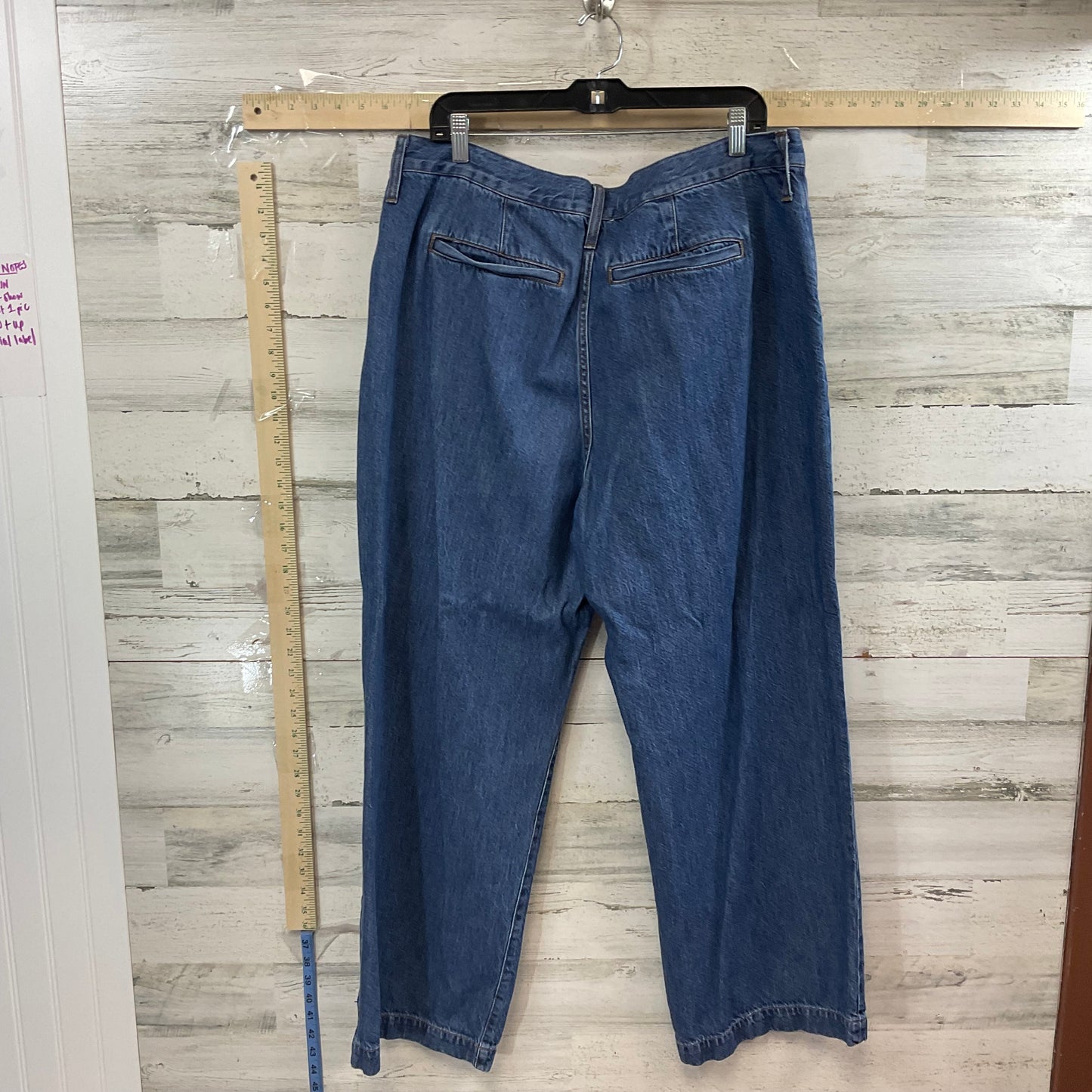 Blue Denim Jeans Straight Madewell, Size 16