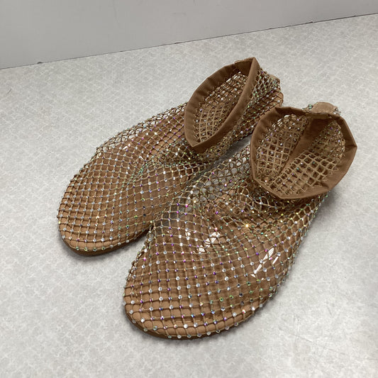 Brown Sandals Flats Shion, Size 6.5