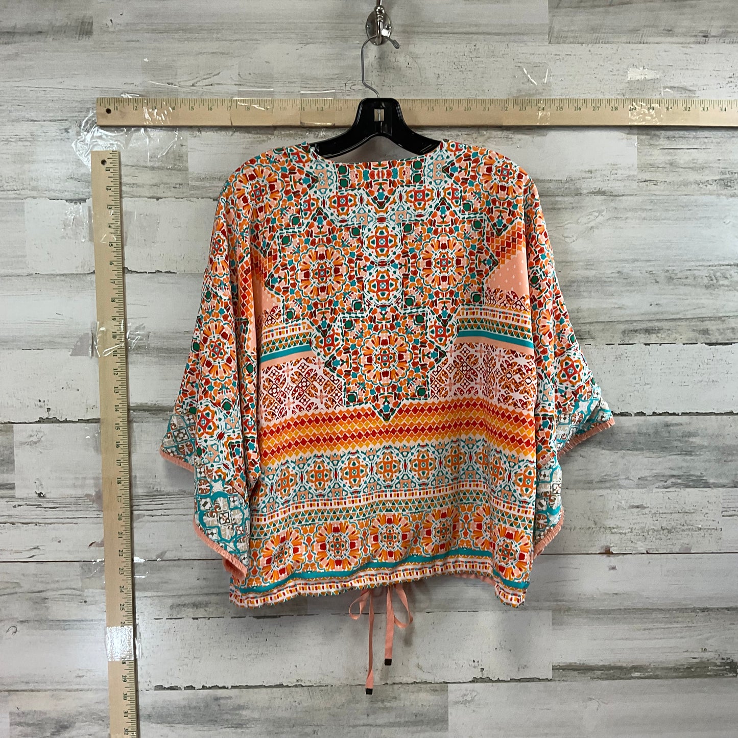 Top Short Sleeve By Chicos In Orange, Size: S