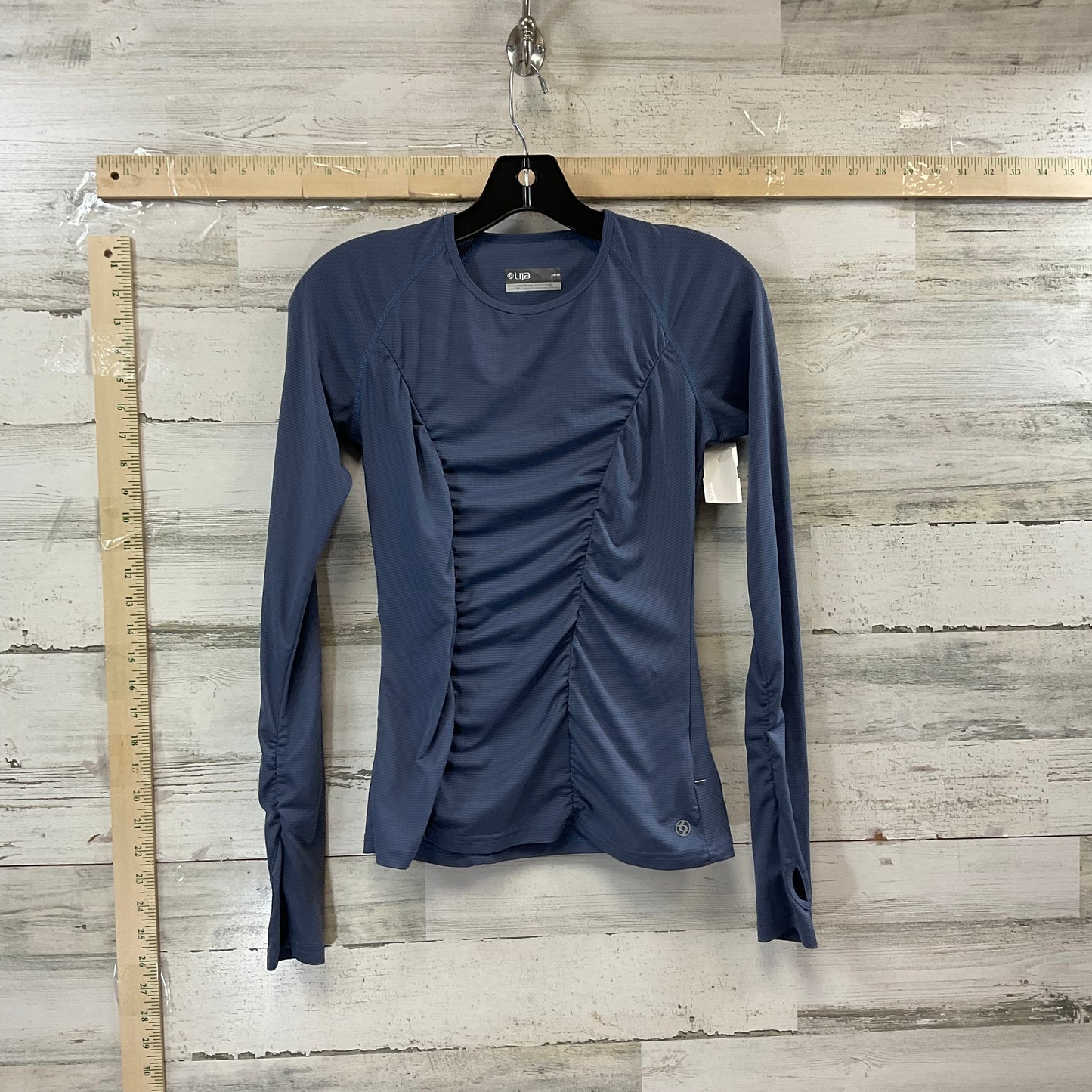 Blue Athletic Top Long Sleeve Crewneck Lija, Size Xs