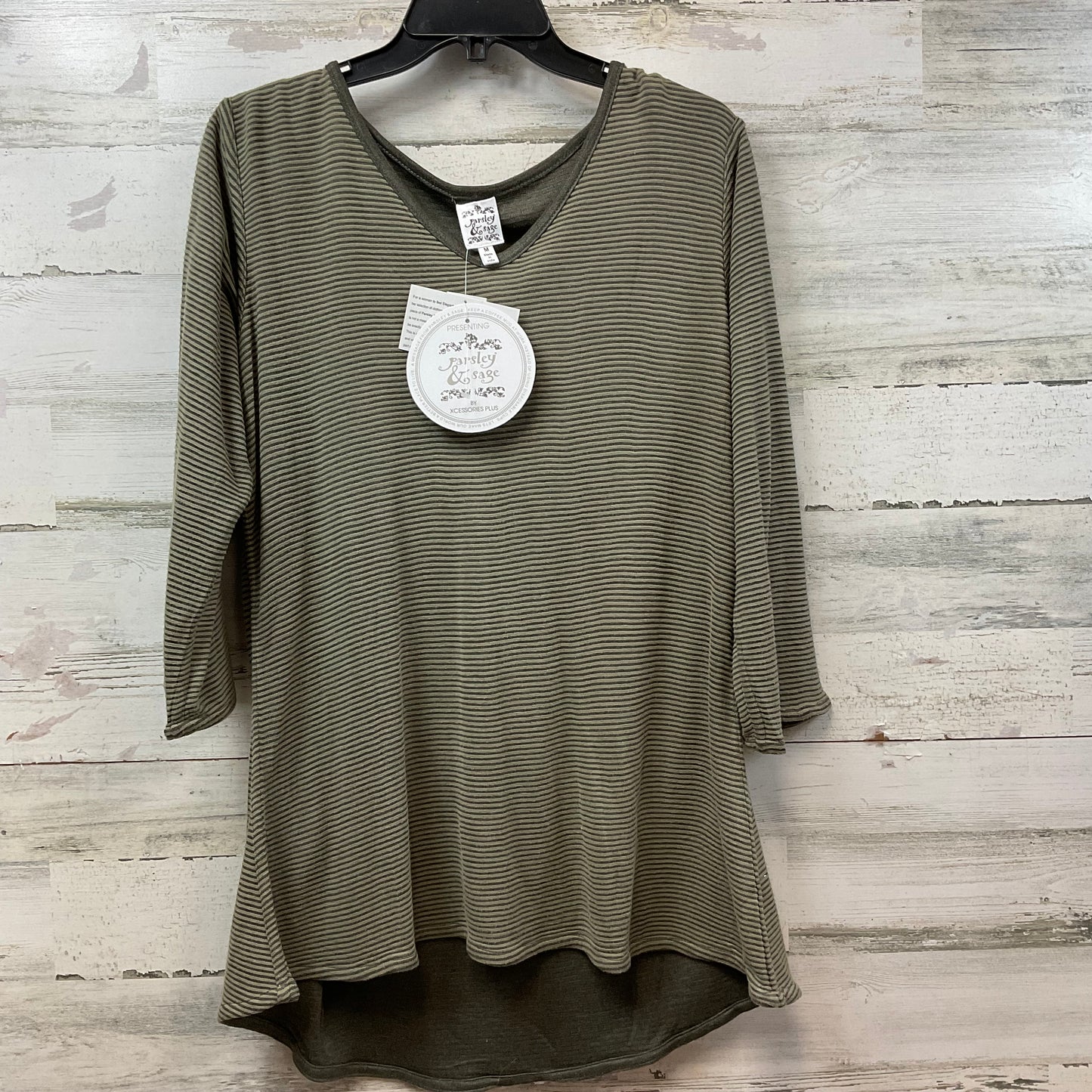 Top 3/4 Sleeve By Parsley & Sage In Green, Size: M