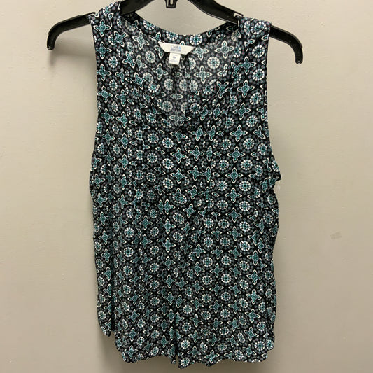 Top Sleeveless By Croft And Barrow In Blue & Green, Size: Petite  M