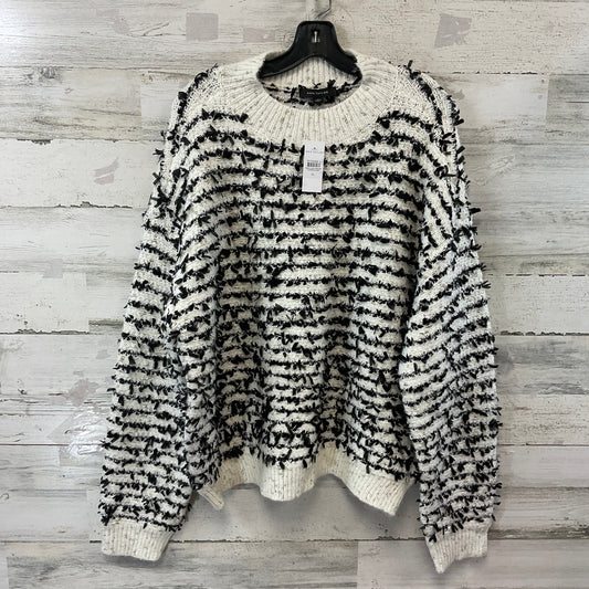 Sweater By Ann Taylor In Black & Cream, Size: Xl