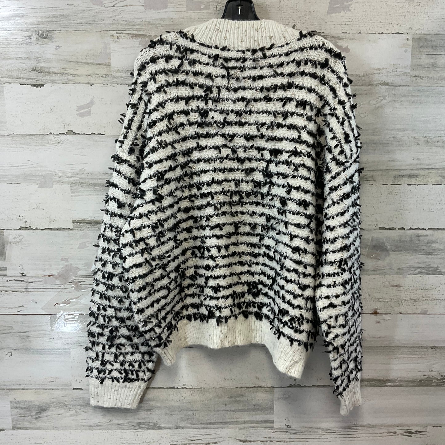 Sweater By Ann Taylor In Black & Cream, Size: Xl