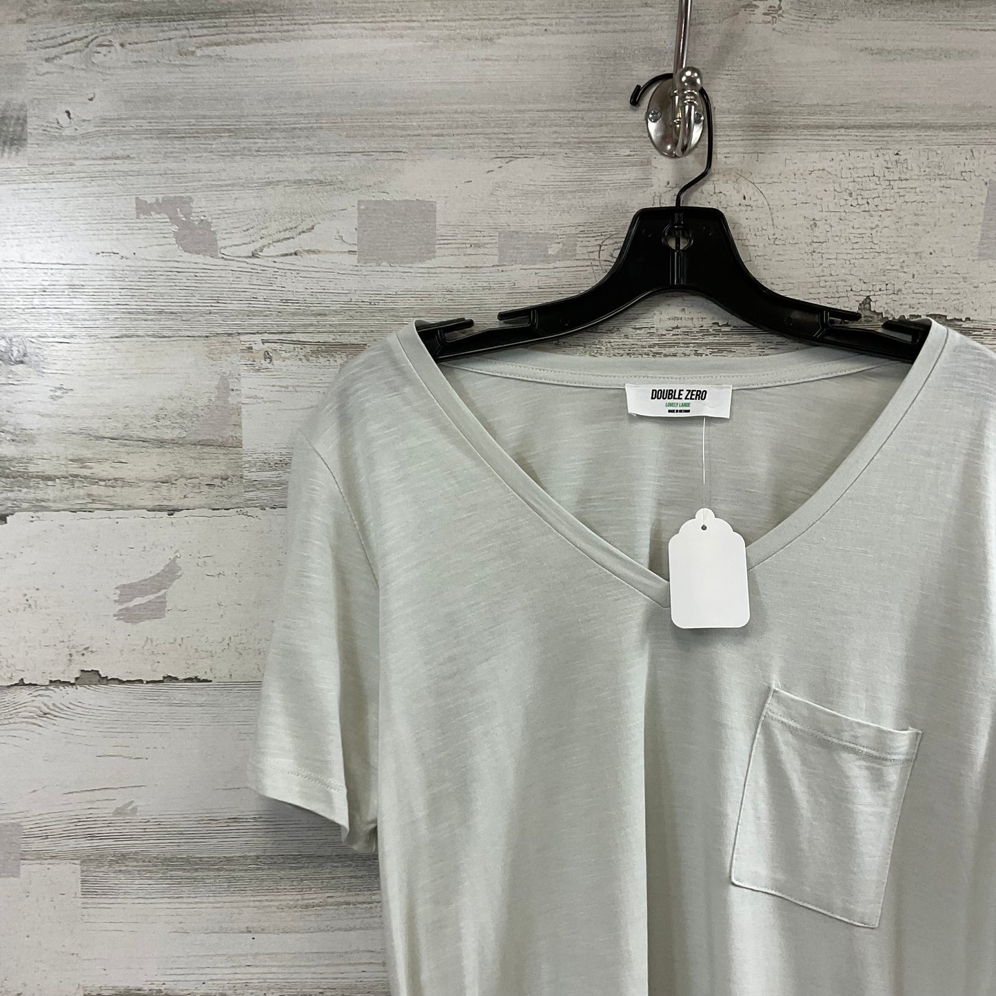 Top Short Sleeve Basic By Double Zero In Grey, Size: L