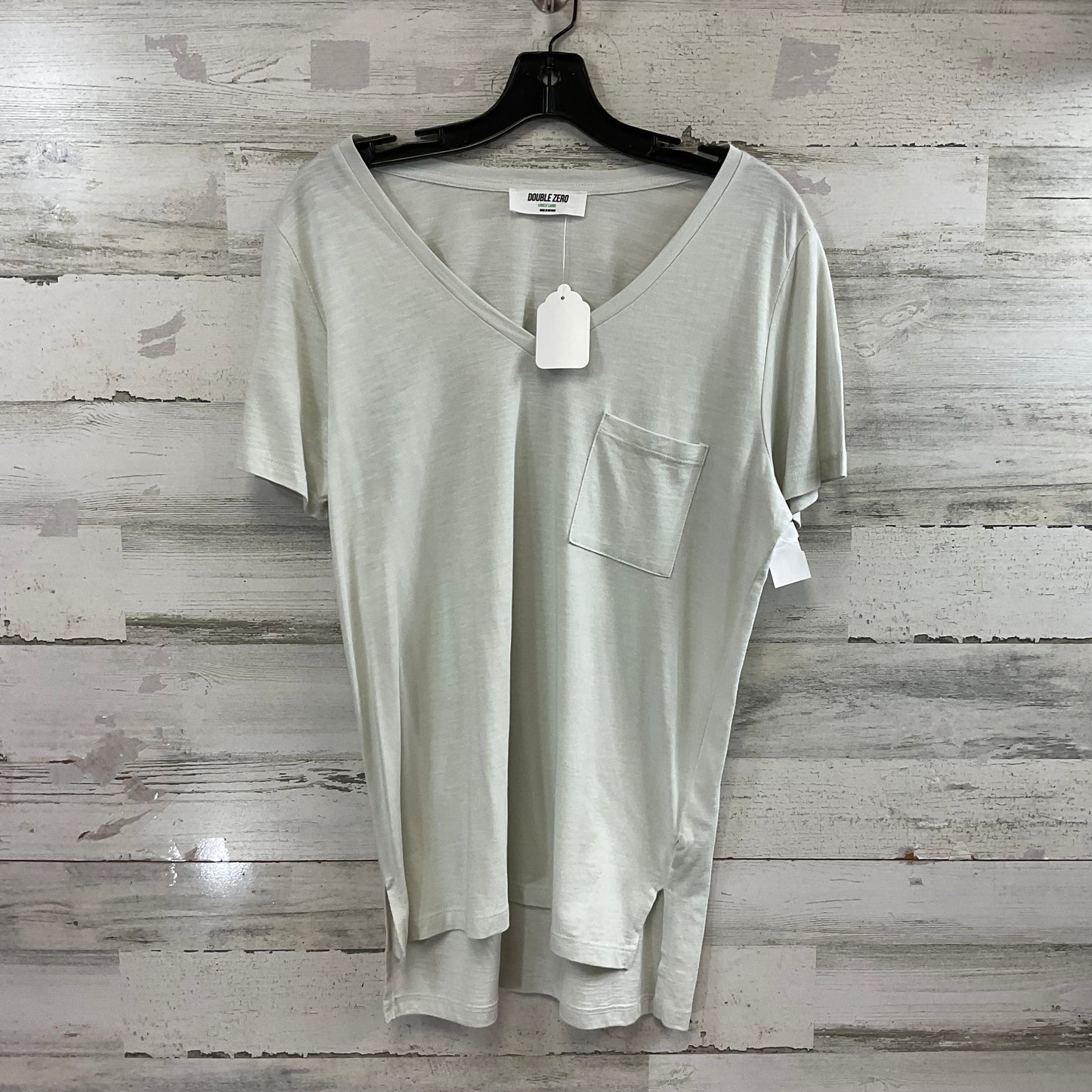 Top Short Sleeve Basic By Double Zero In Grey, Size: L