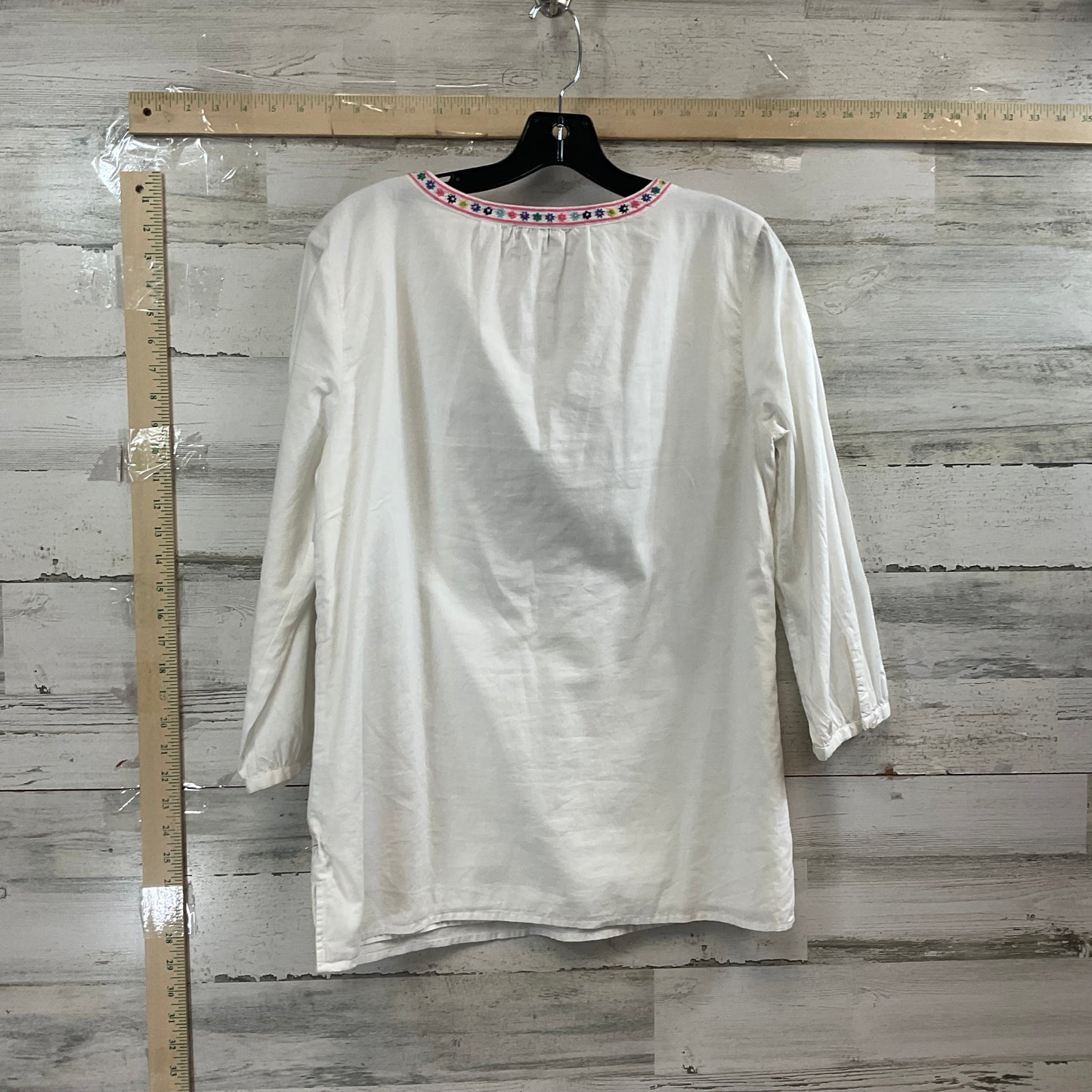 Top 3/4 Sleeve By Talbots In White, Size: M