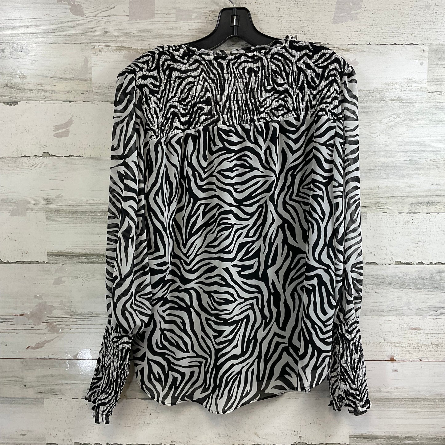 Top Long Sleeve By 1.state In Black & White, Size: L