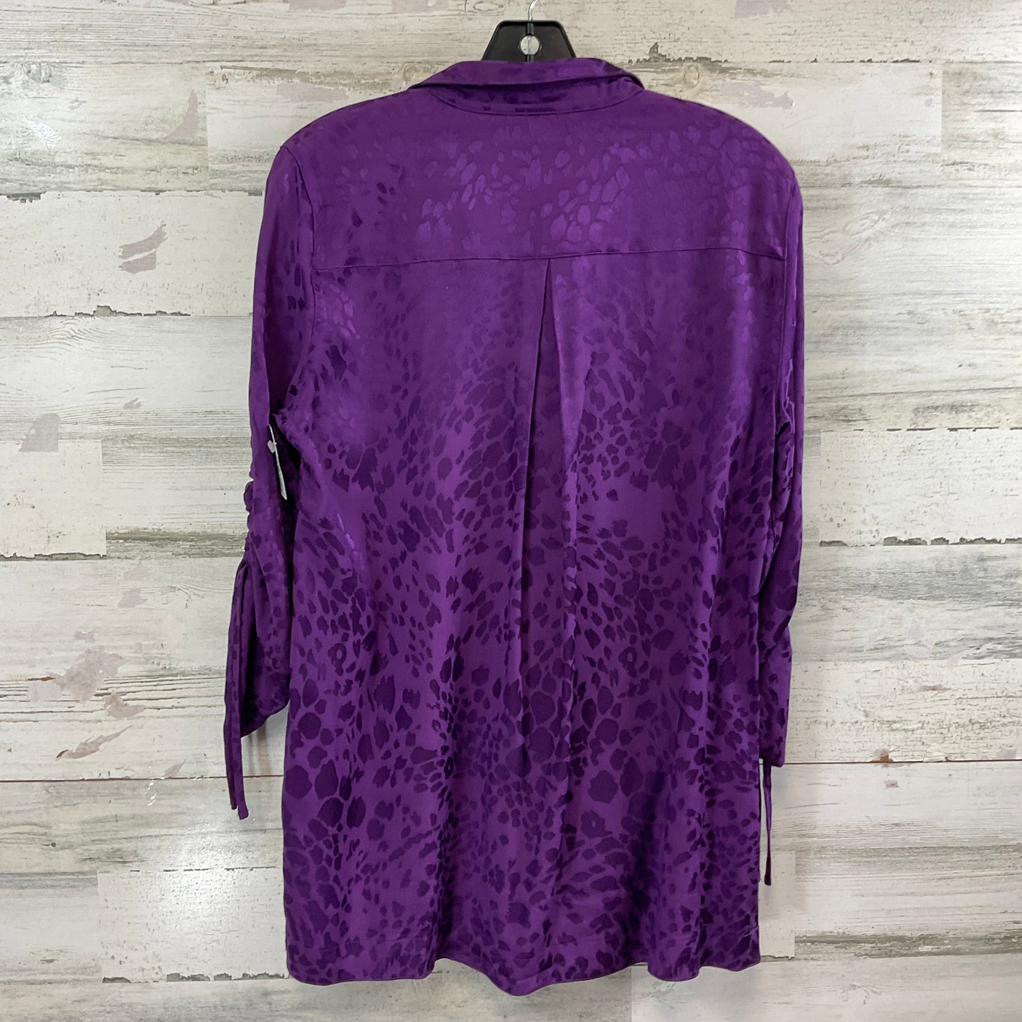 Blouse 3/4 Sleeve By John Mark In Purple, Size: S