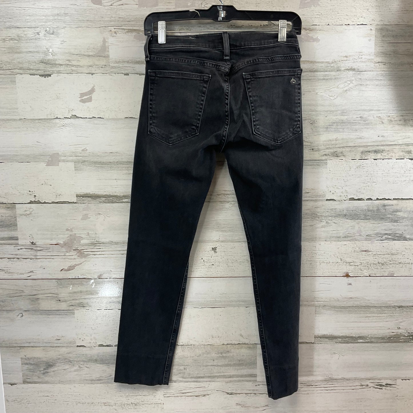 Jeans Cropped By Rag & Bones Jeans In Black Denim, Size: 0