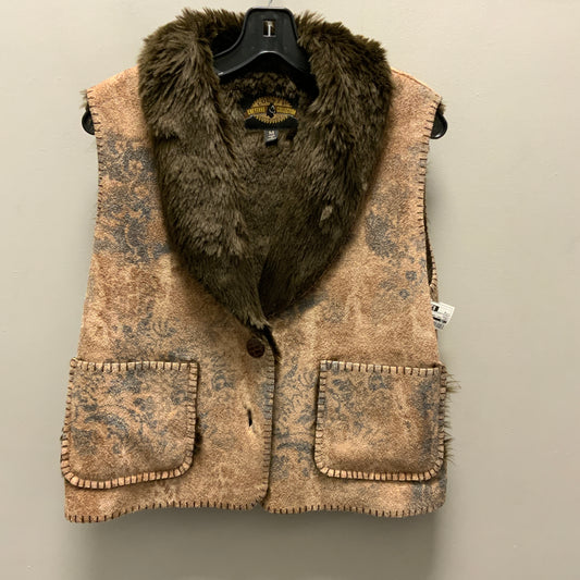 Vest Faux Fur & Sherpa By Cmb In Brown, Size: M