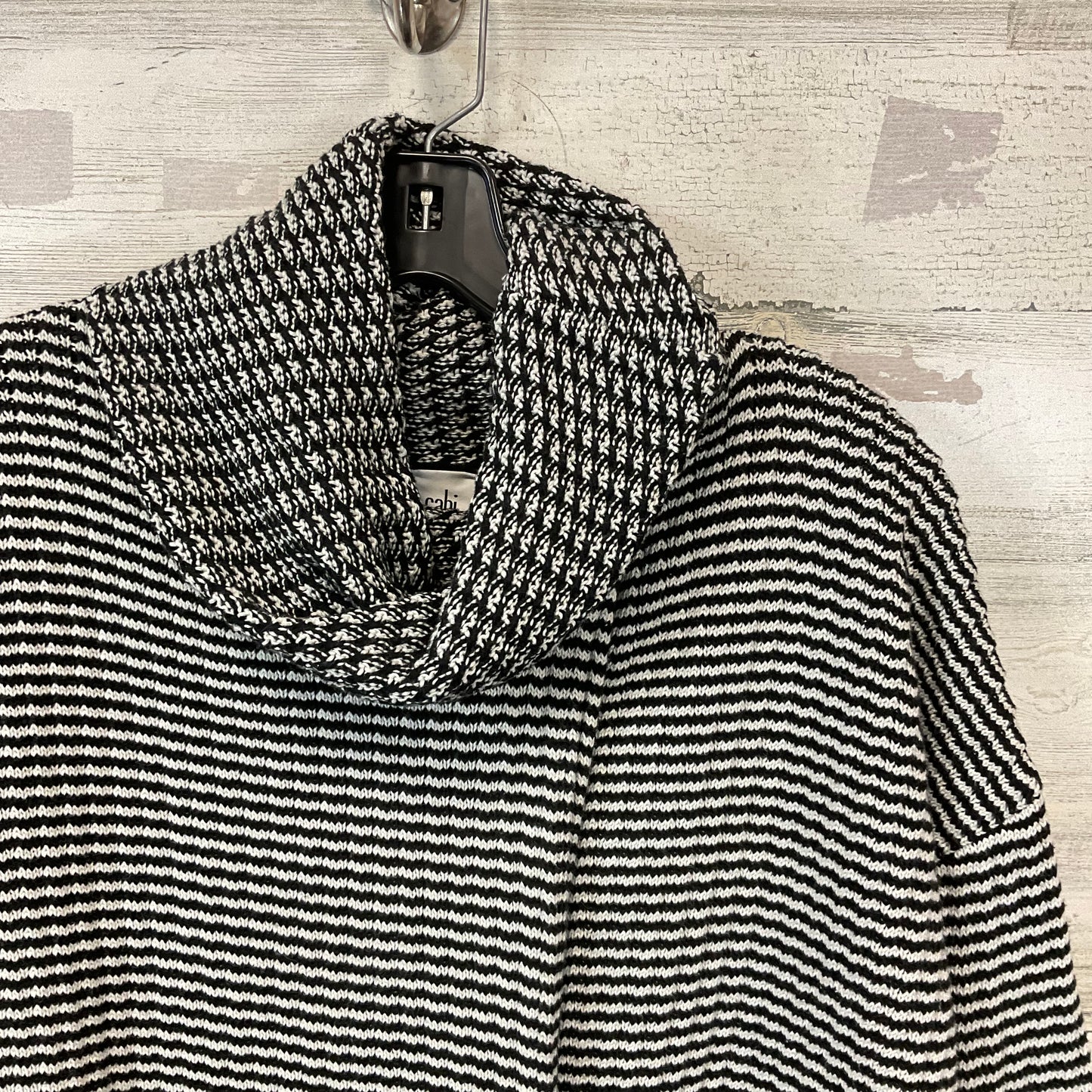 Sweater By Cabi In Black & White, Size: L