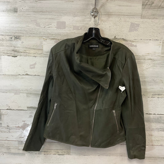 Jacket Leather By Lamarque In Green, Size: L