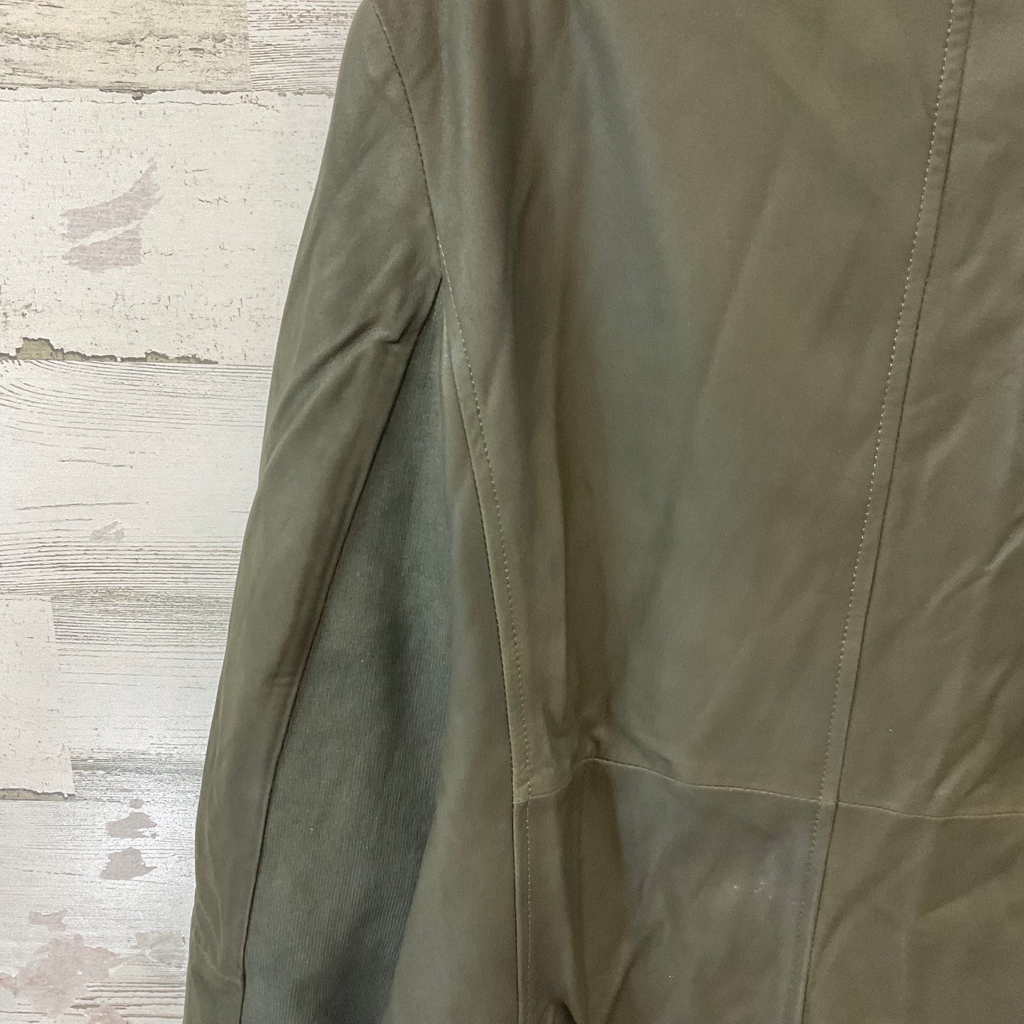 Jacket Leather By Lamarque In Green, Size: L