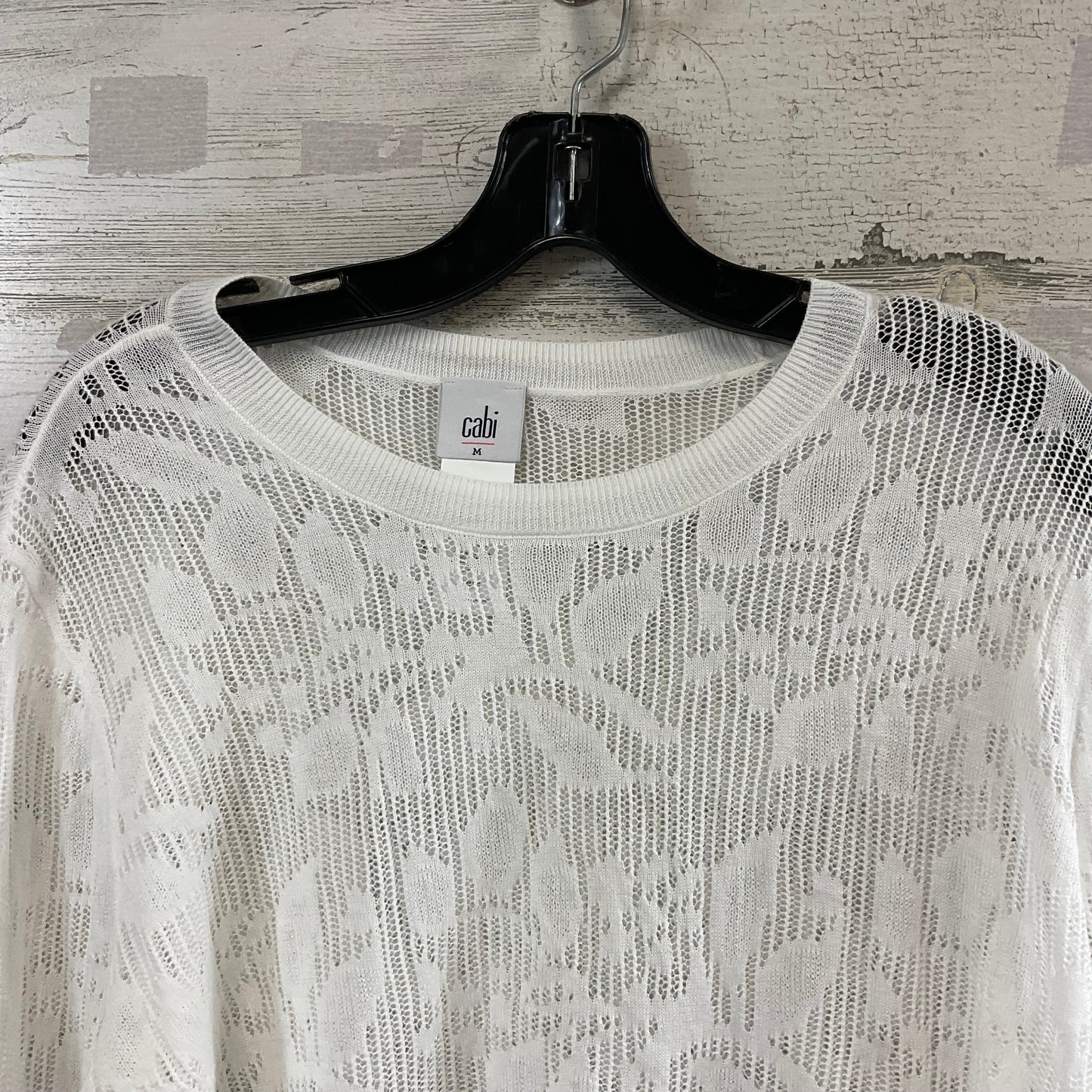 Top Long Sleeve By Cabi In White, Size: M