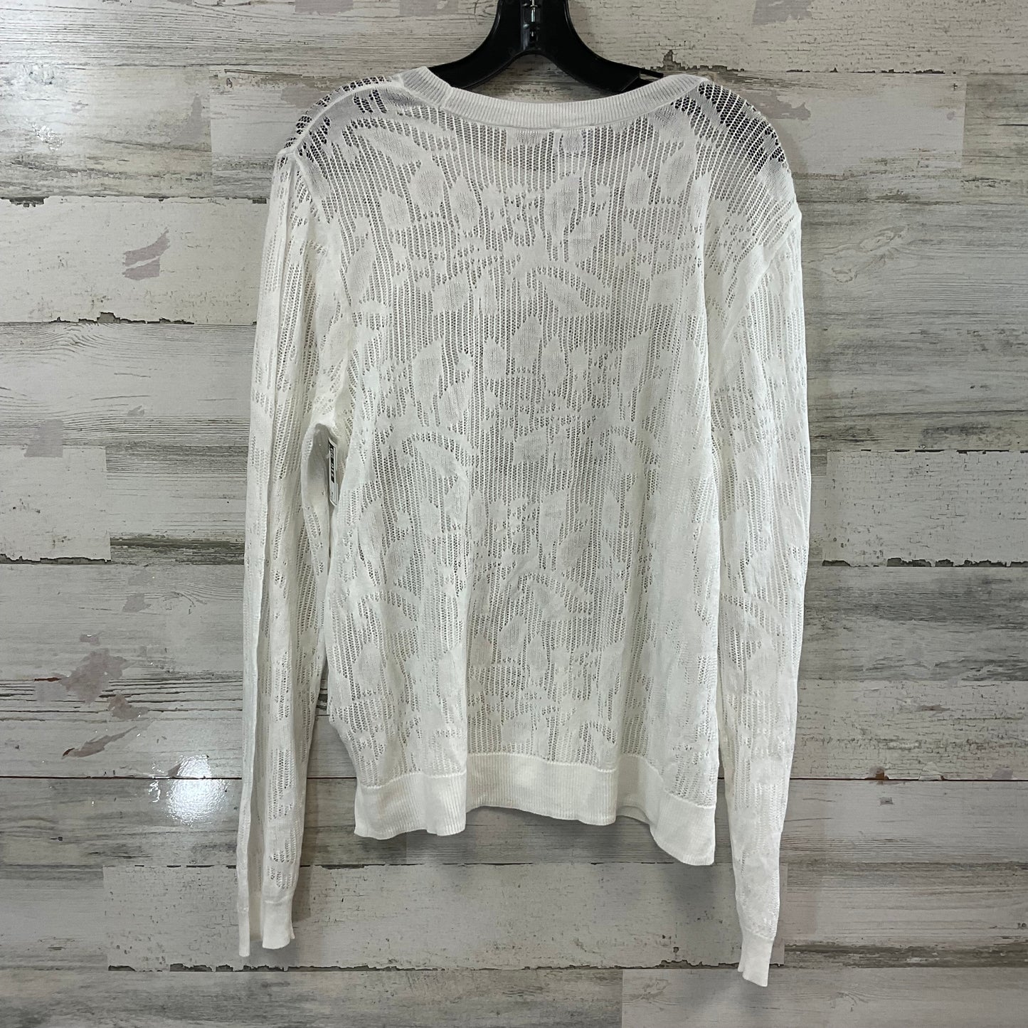 Top Long Sleeve By Cabi In White, Size: M