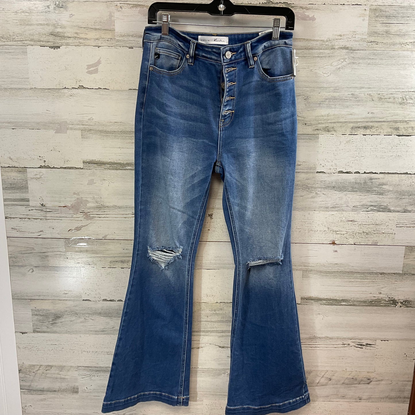 JEANS FLARED KANCAN in BLUE DENIM, Size: 6PETITE