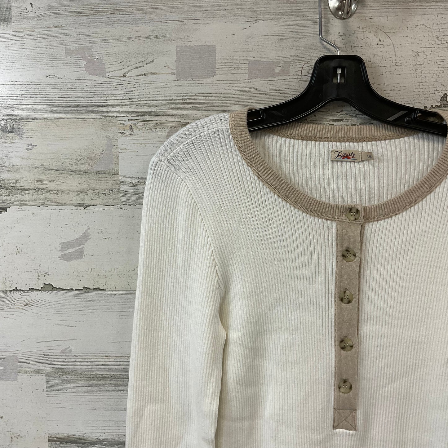 Sweater By Faherty In White, Size: L