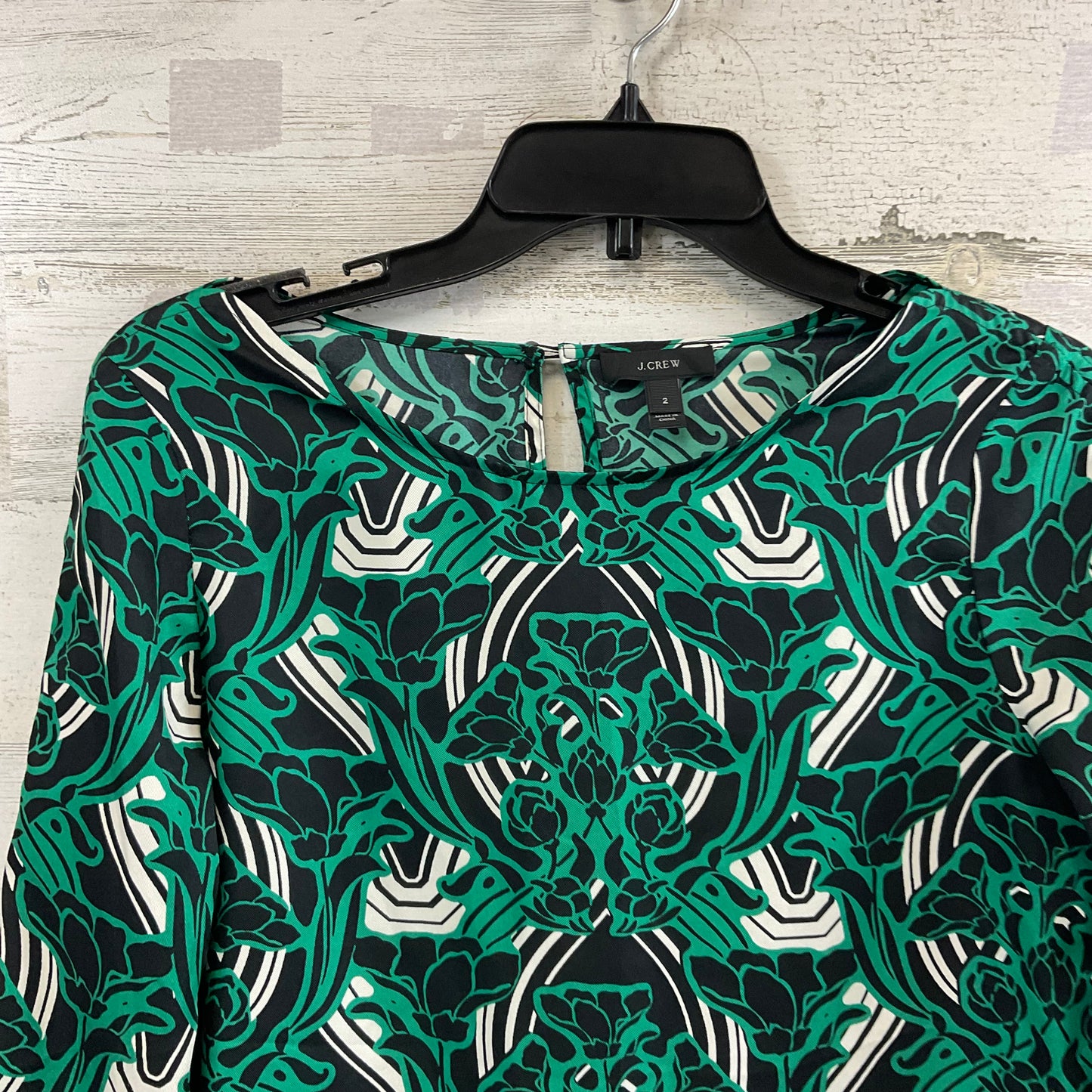 Top Long Sleeve By J. Crew In Green, Size: Xs