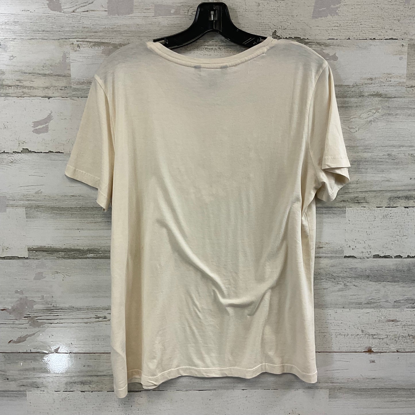 Top Short Sleeve By Lauren By Ralph Lauren In Cream, Size: L