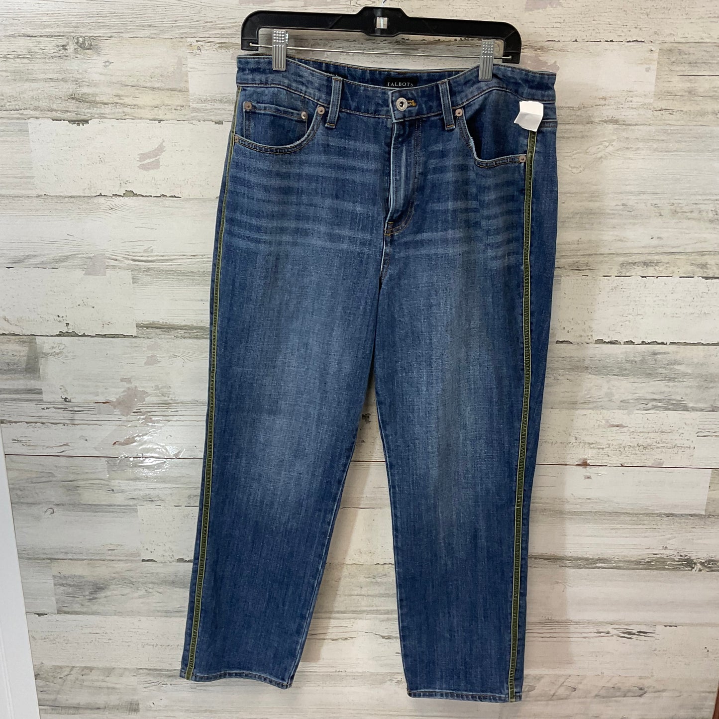 Jeans Straight By Talbots In Blue Denim, Size: 12