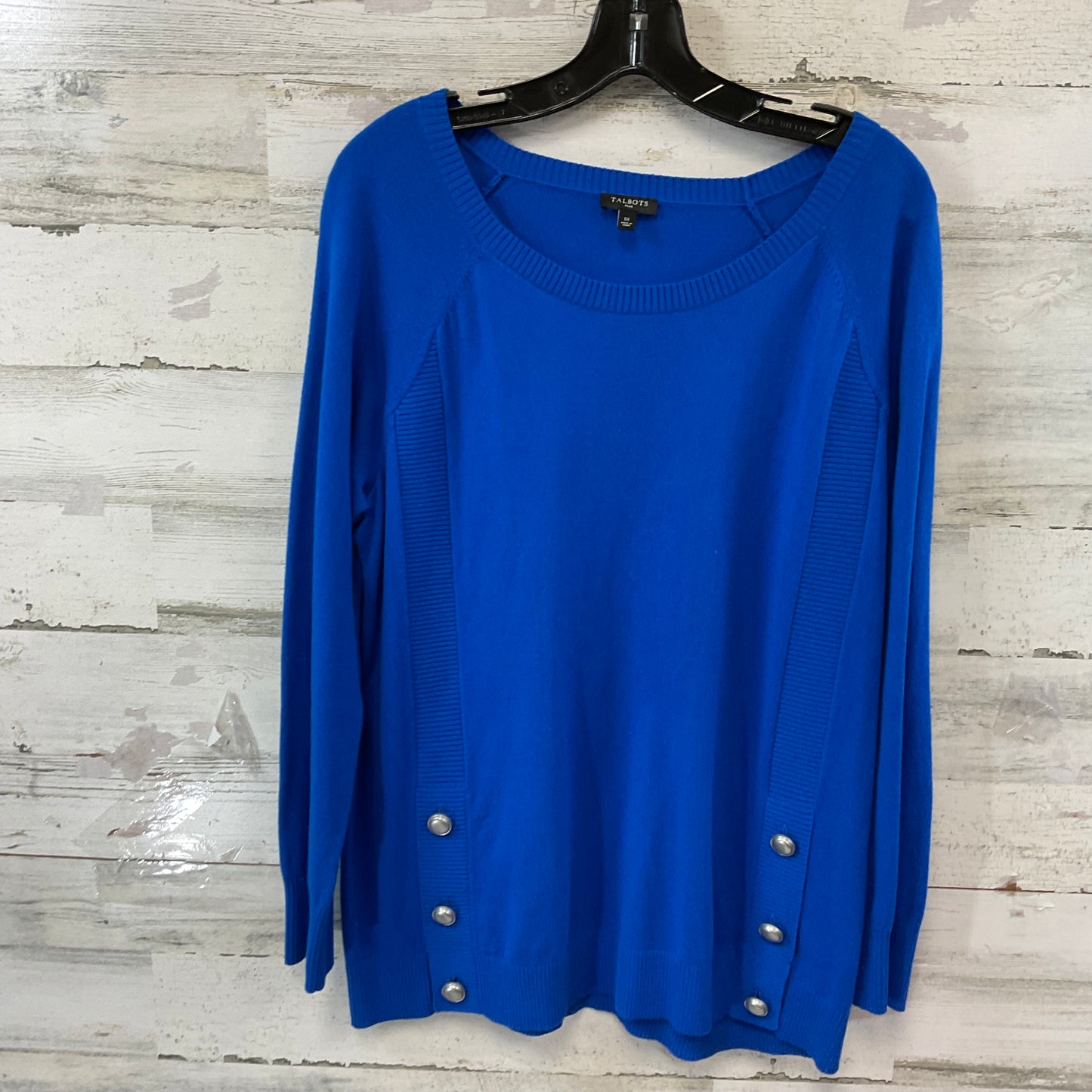 Sweater By Talbots In Blue, Size: 1x