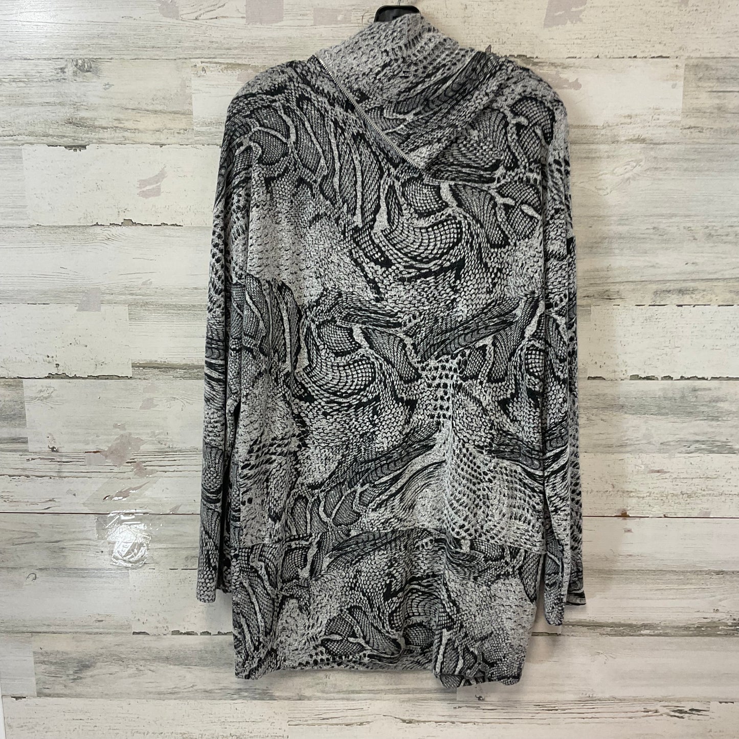 Top Long Sleeve By White House Black Market In Black & Grey, Size: L