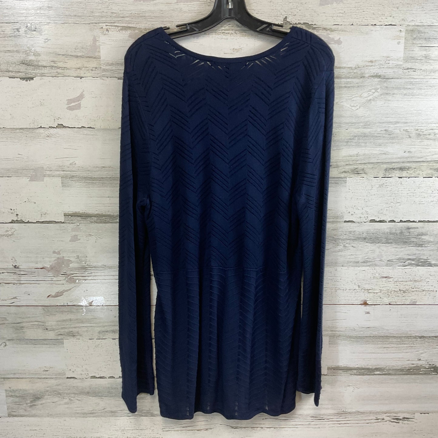 Top Long Sleeve By White House Black Market In Blue, Size: Xl