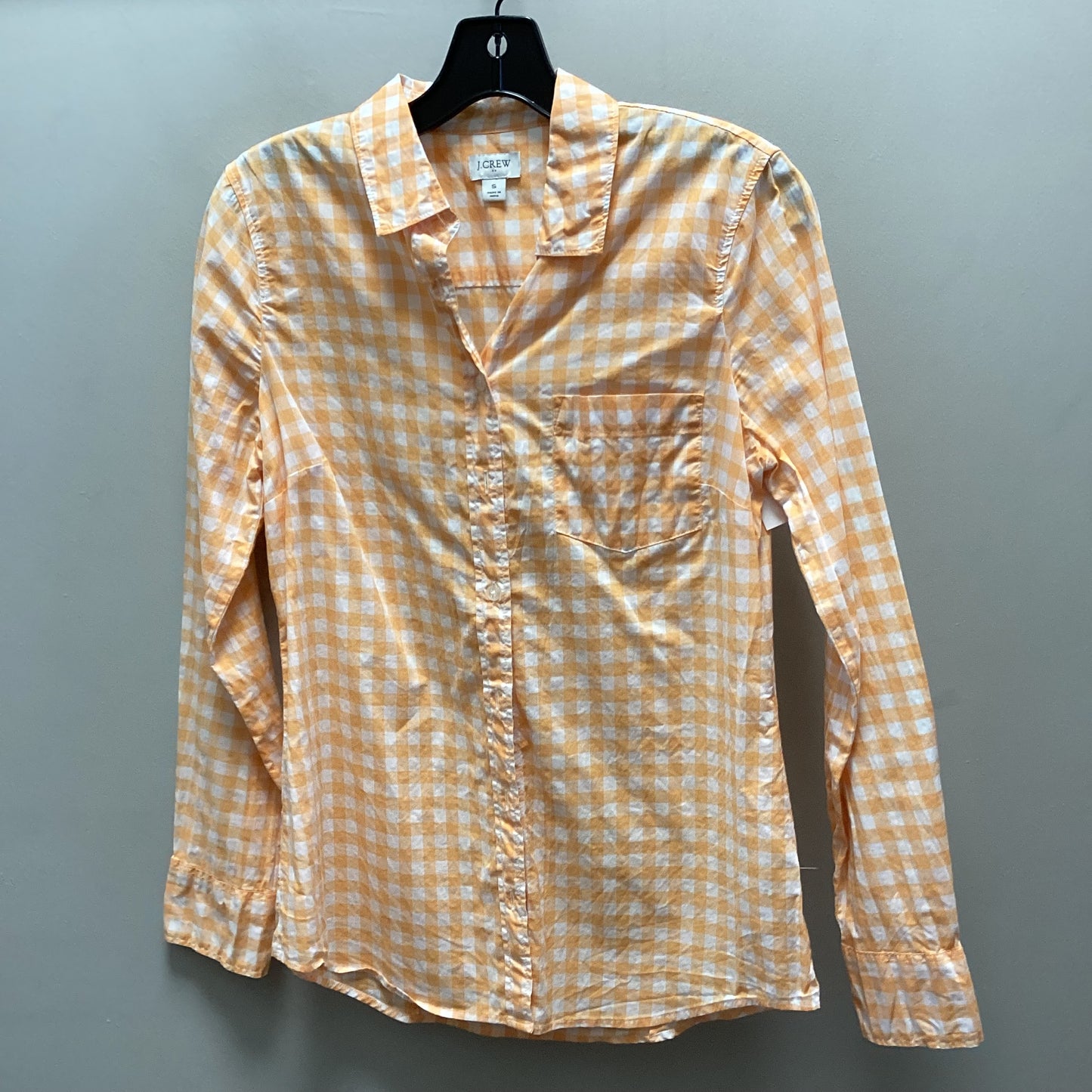 Blouse Long Sleeve By J. Crew In Orange, Size: S