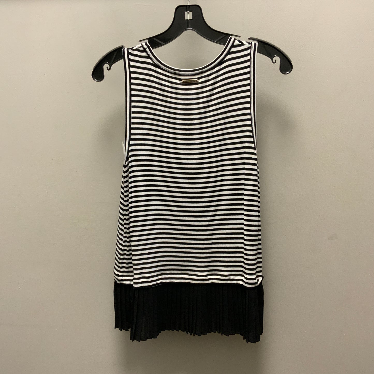 Top Sleeveless By Michael By Michael Kors In Black & White, Size: Petite   S