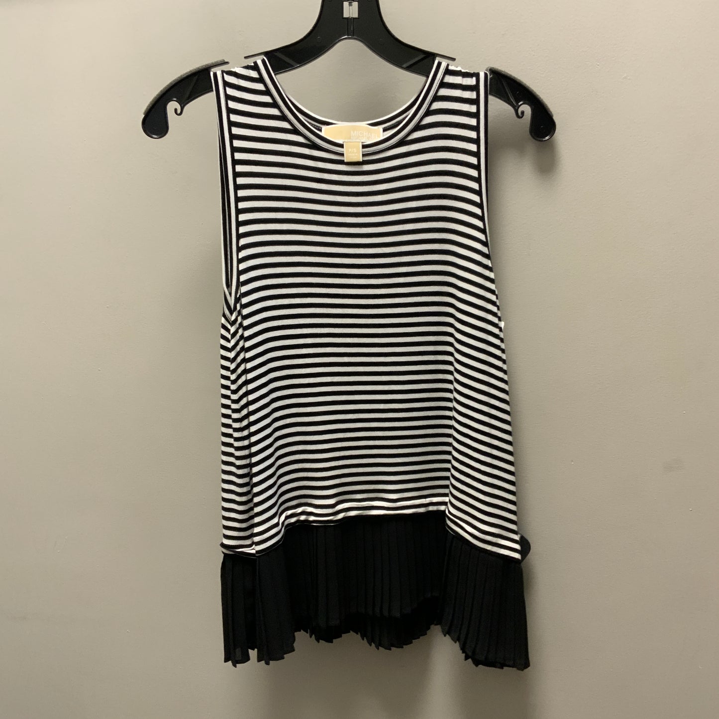 Top Sleeveless By Michael By Michael Kors In Black & White, Size: Petite   S