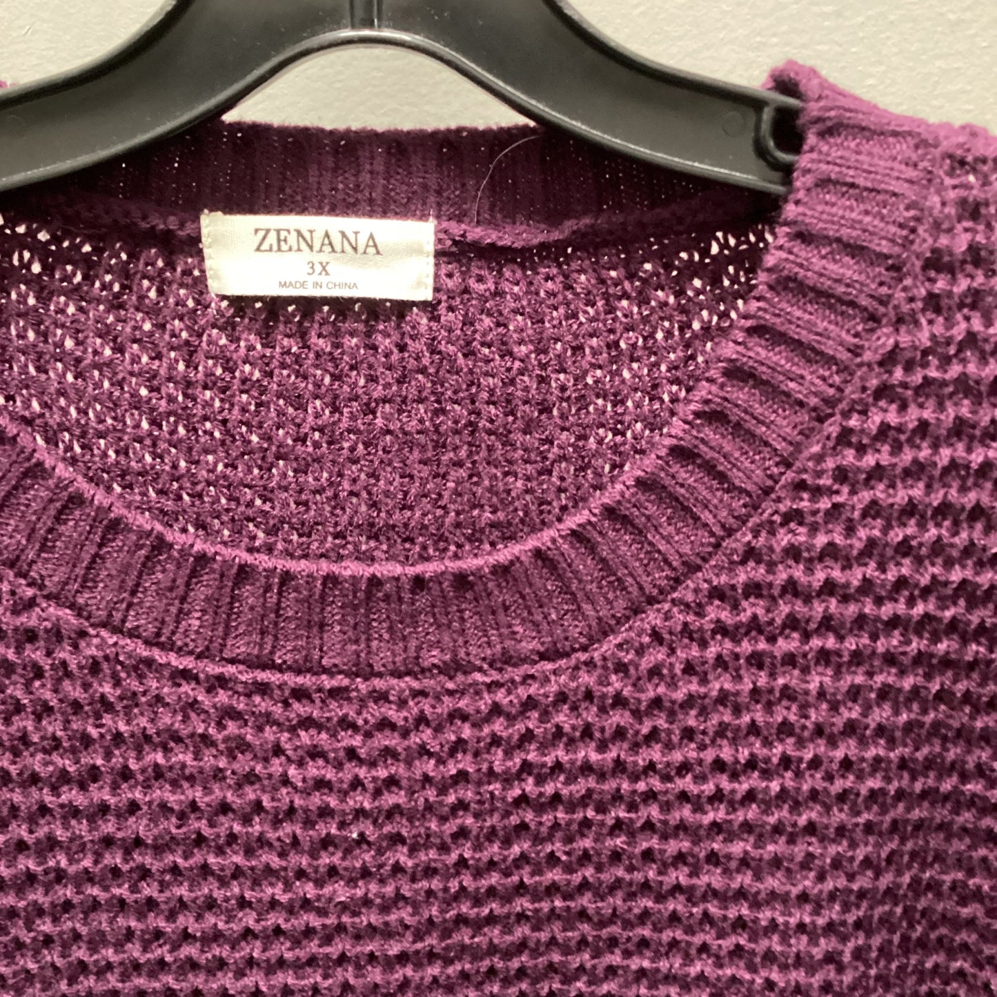 Sweater By Zenana Outfitters In Purple, Size: 3x