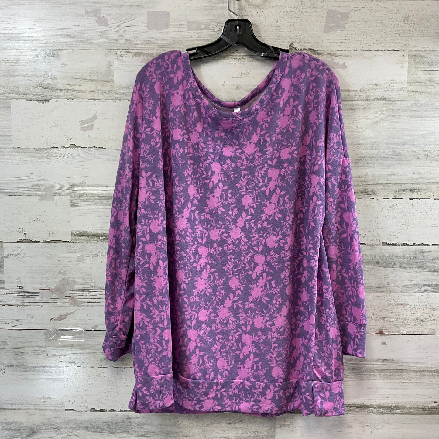 Top Long Sleeve By DEAR SCARLETT In Purple, Size: 2x