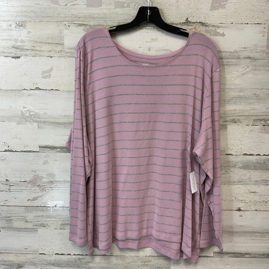 Top Long Sleeve By Cj Banks In Purple, Size: 3x