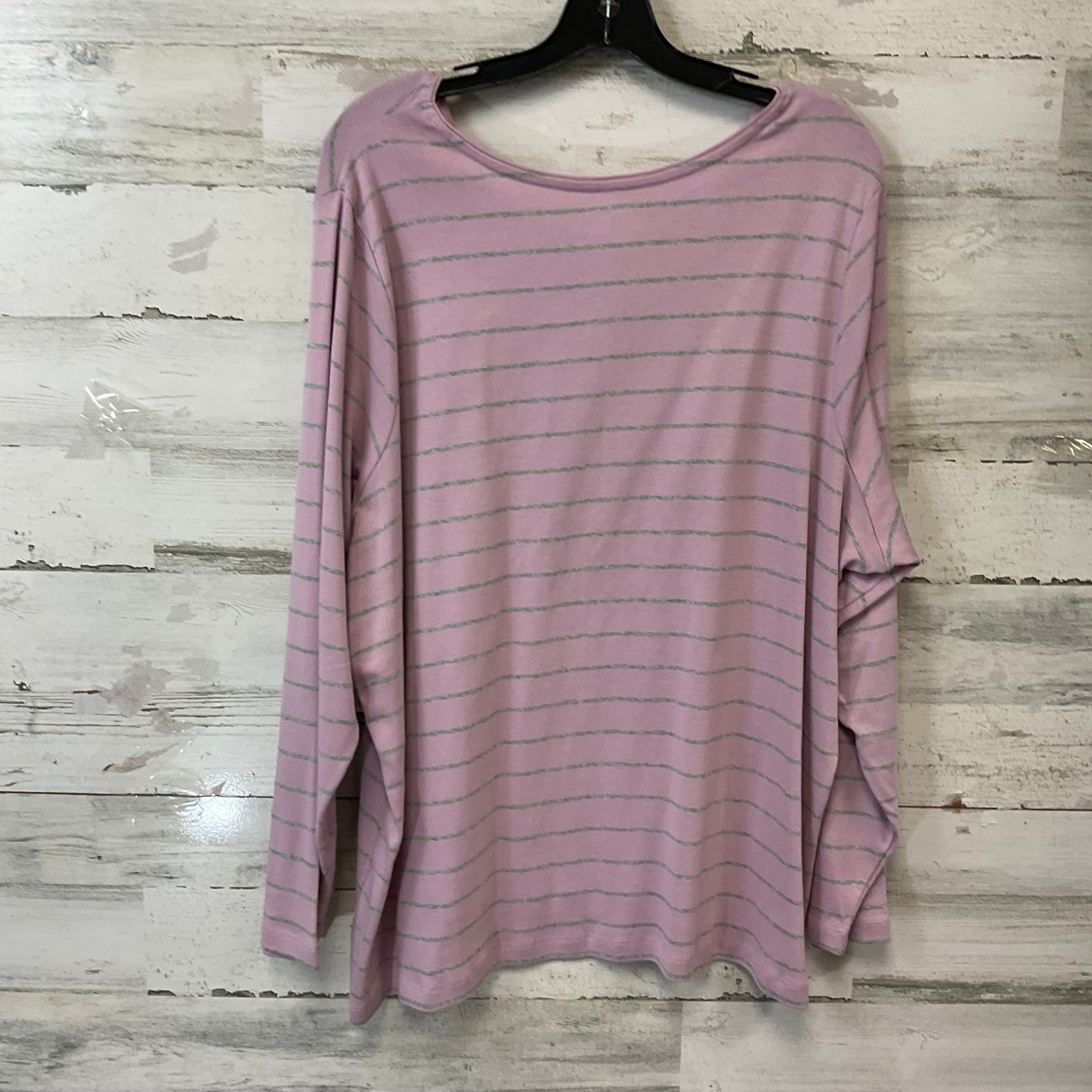 Top Long Sleeve By Cj Banks In Purple, Size: 3x