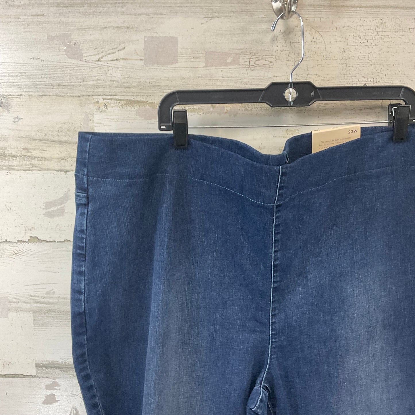 Jeans Straight By Not Your Daughters Jeans In Blue Denim, Size: 22w