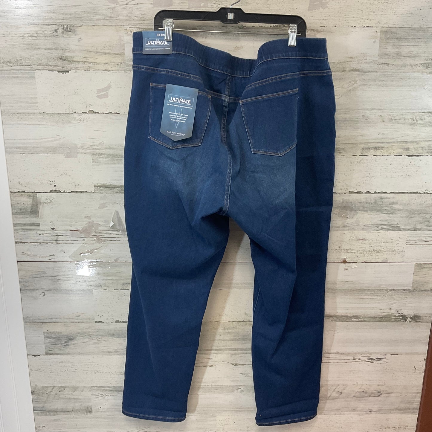 Jeans Straight By Soft Surroundings In Blue Denim, Size: 3x