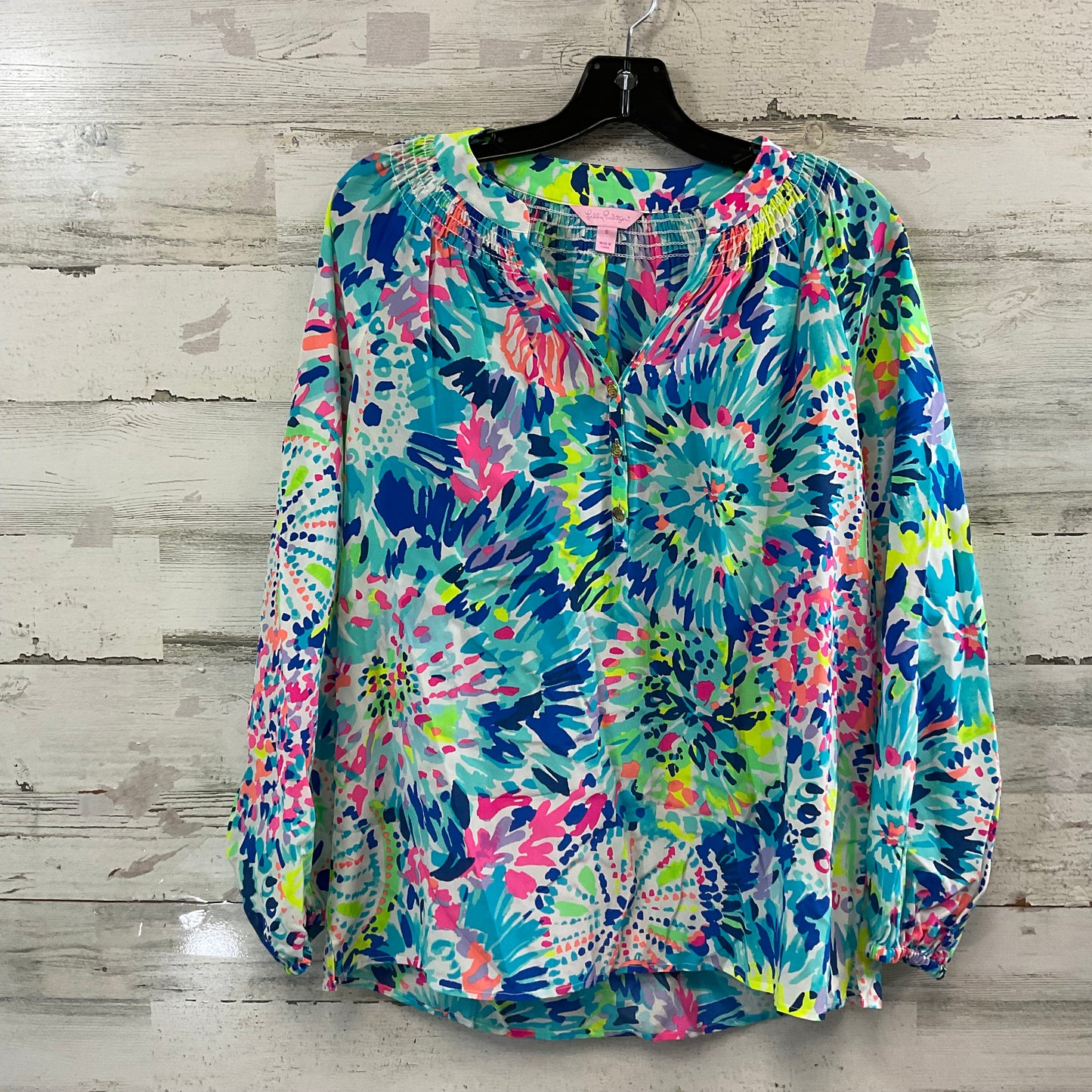 Top Long Sleeve By Lilly Pulitzer In Blue, Size: S