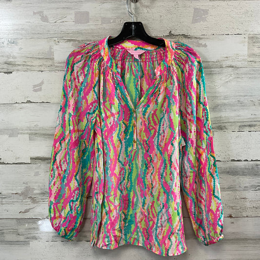 Top Long Sleeve By Lilly Pulitzer In Pink, Size: M