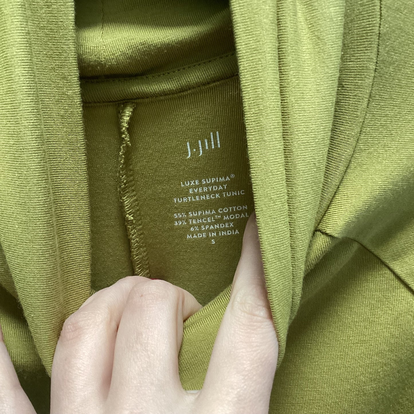 Top Long Sleeve By J. Jill In Green, Size: S