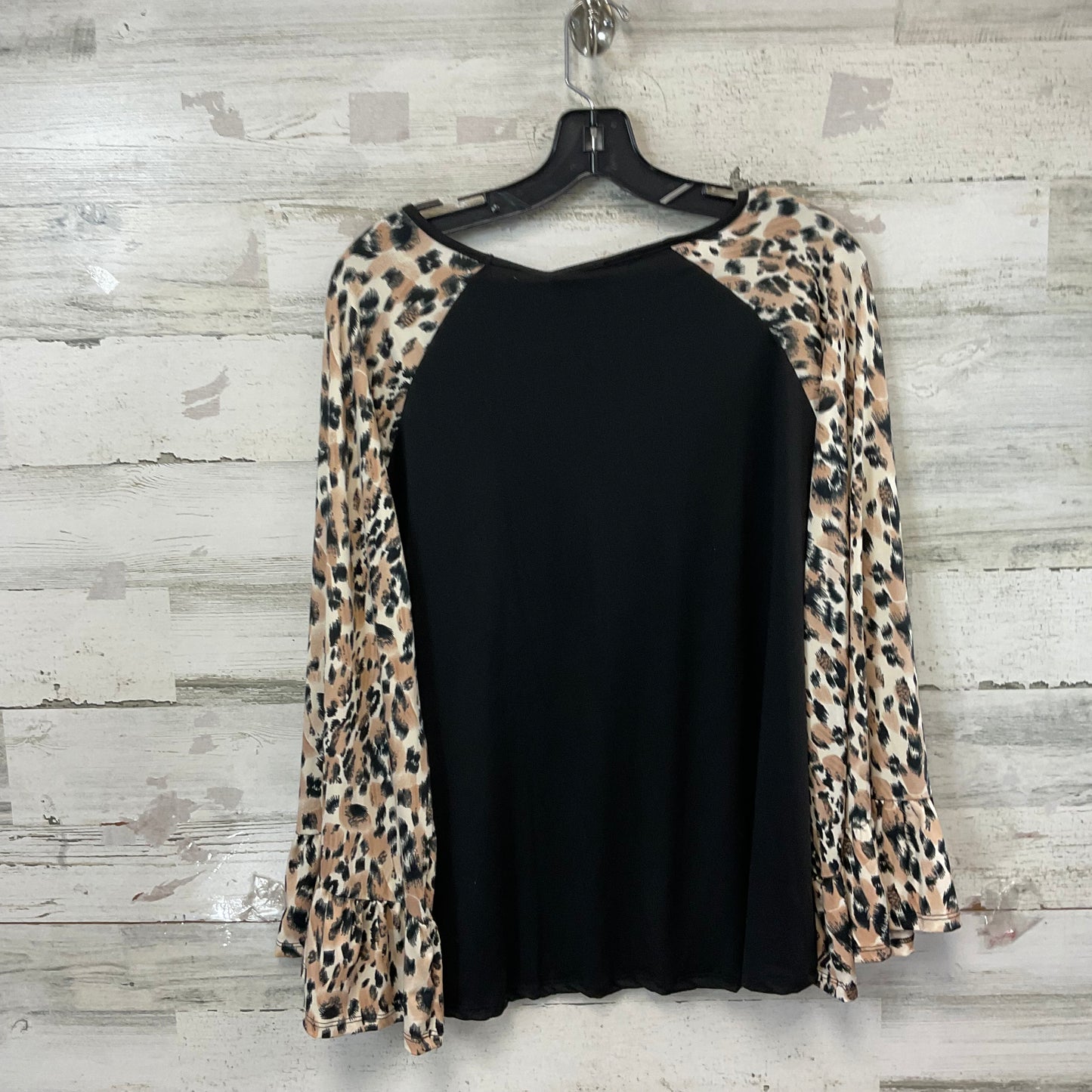 Top Long Sleeve By NINEXIS In Black, Size: S