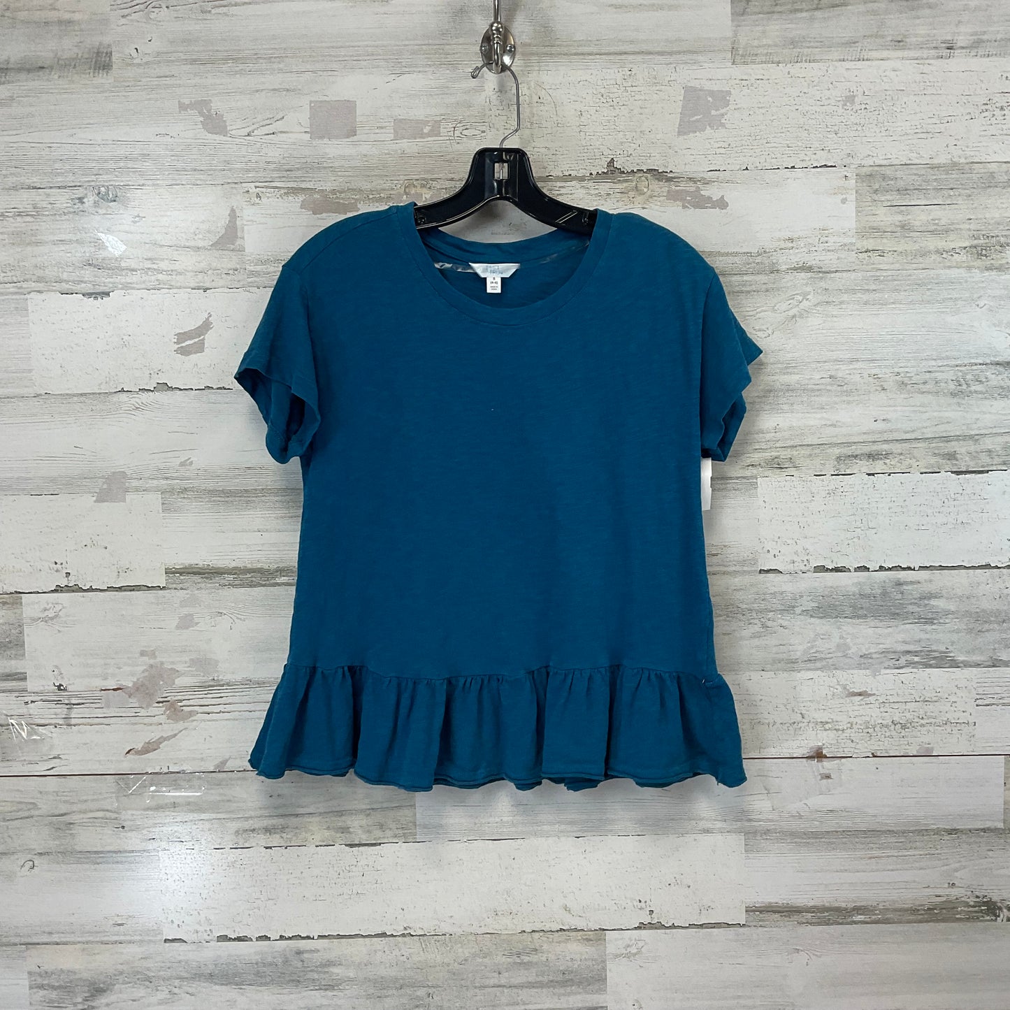 Top Short Sleeve Basic By Time And Tru In Blue, Size: S