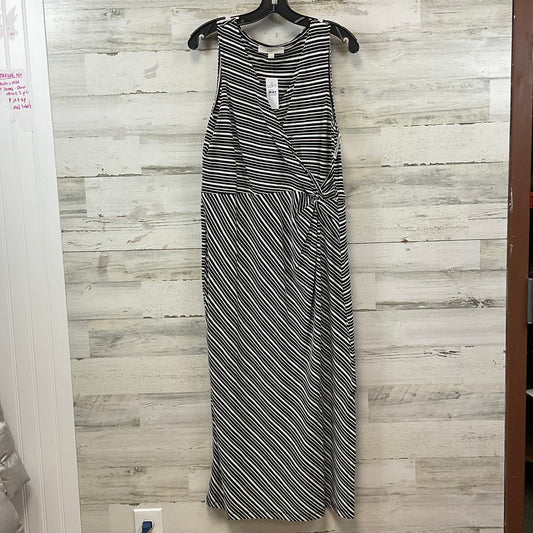 Dress Casual Maxi By Loft In Black & White, Size: L